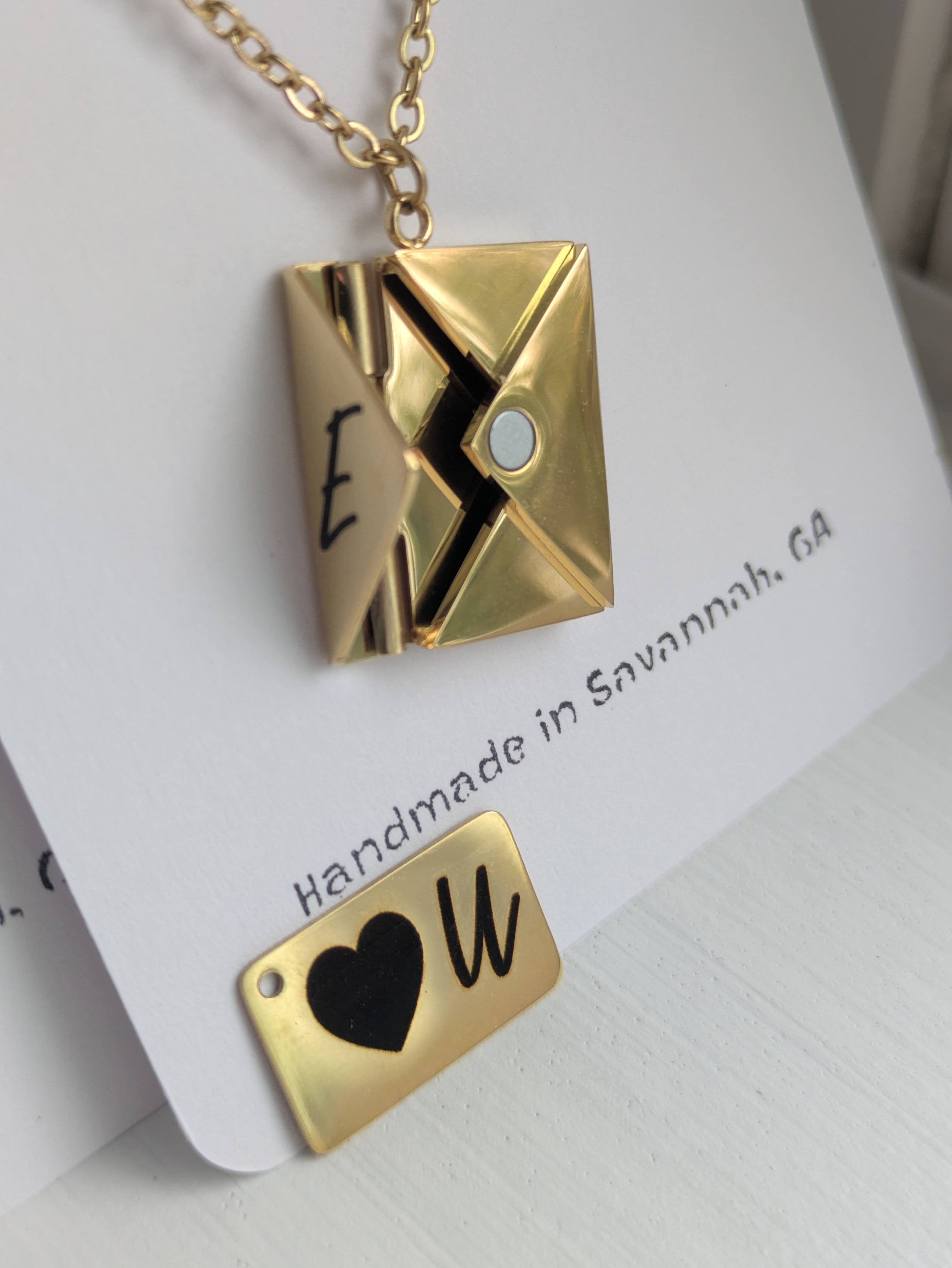 Letter & Envelope Necklace