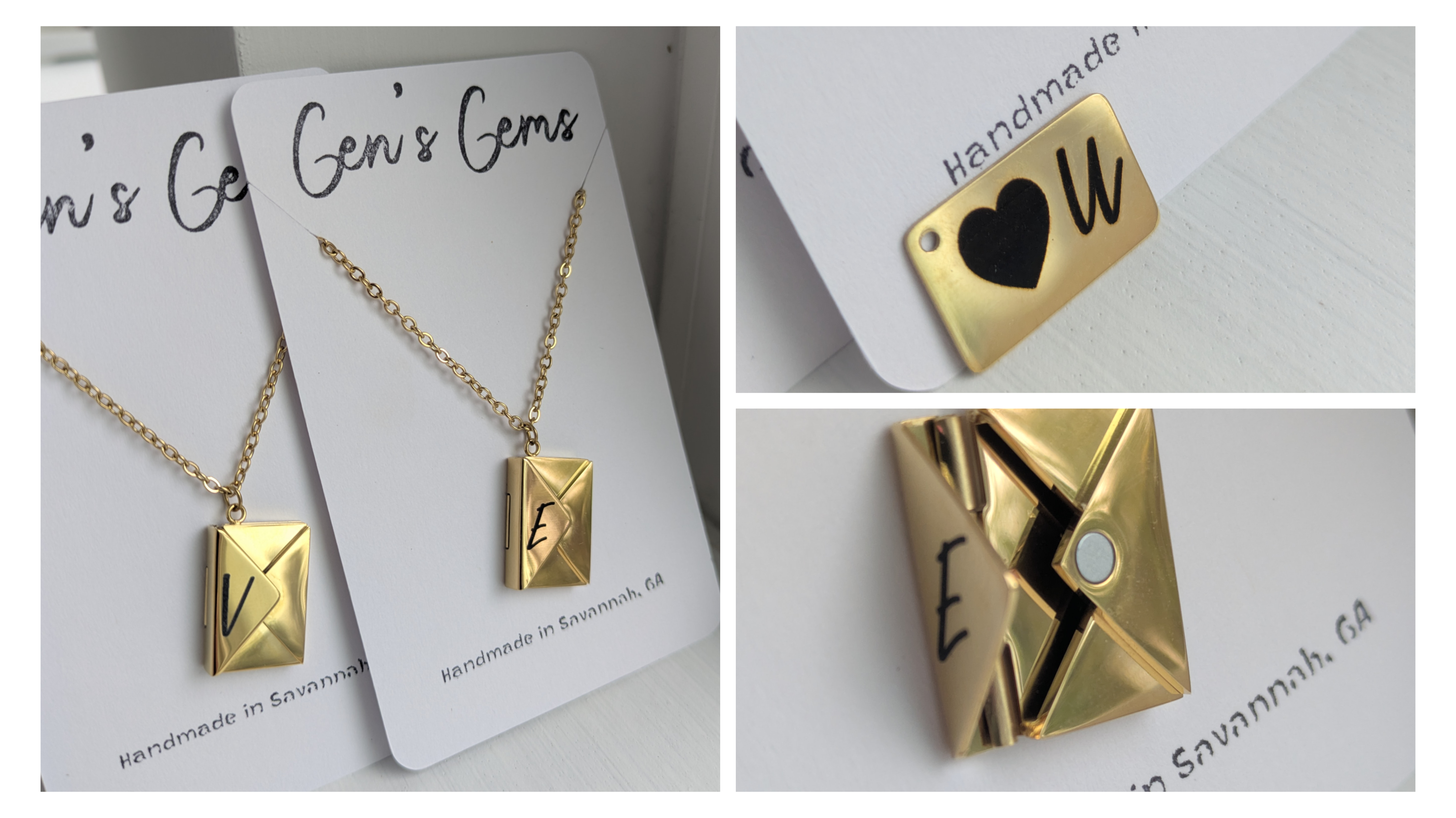 Letter & Envelope Necklace